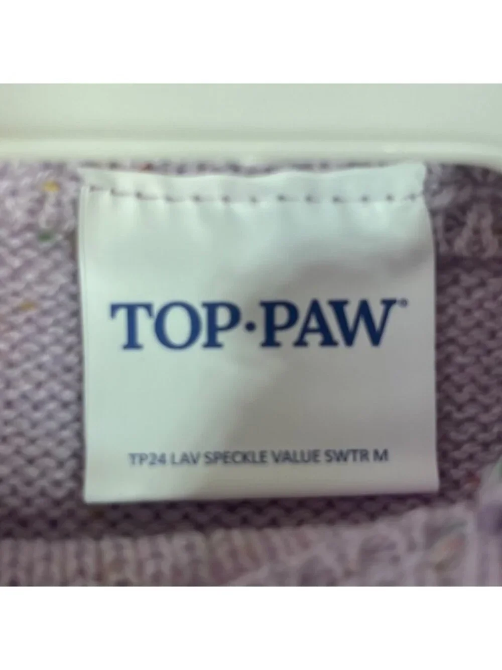 Top Paw Speckle Dog Sweater Medium Lavender Purple New Winter